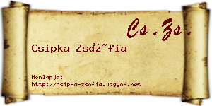 Csipka Zsófia névjegykártya