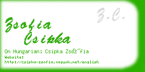 zsofia csipka business card